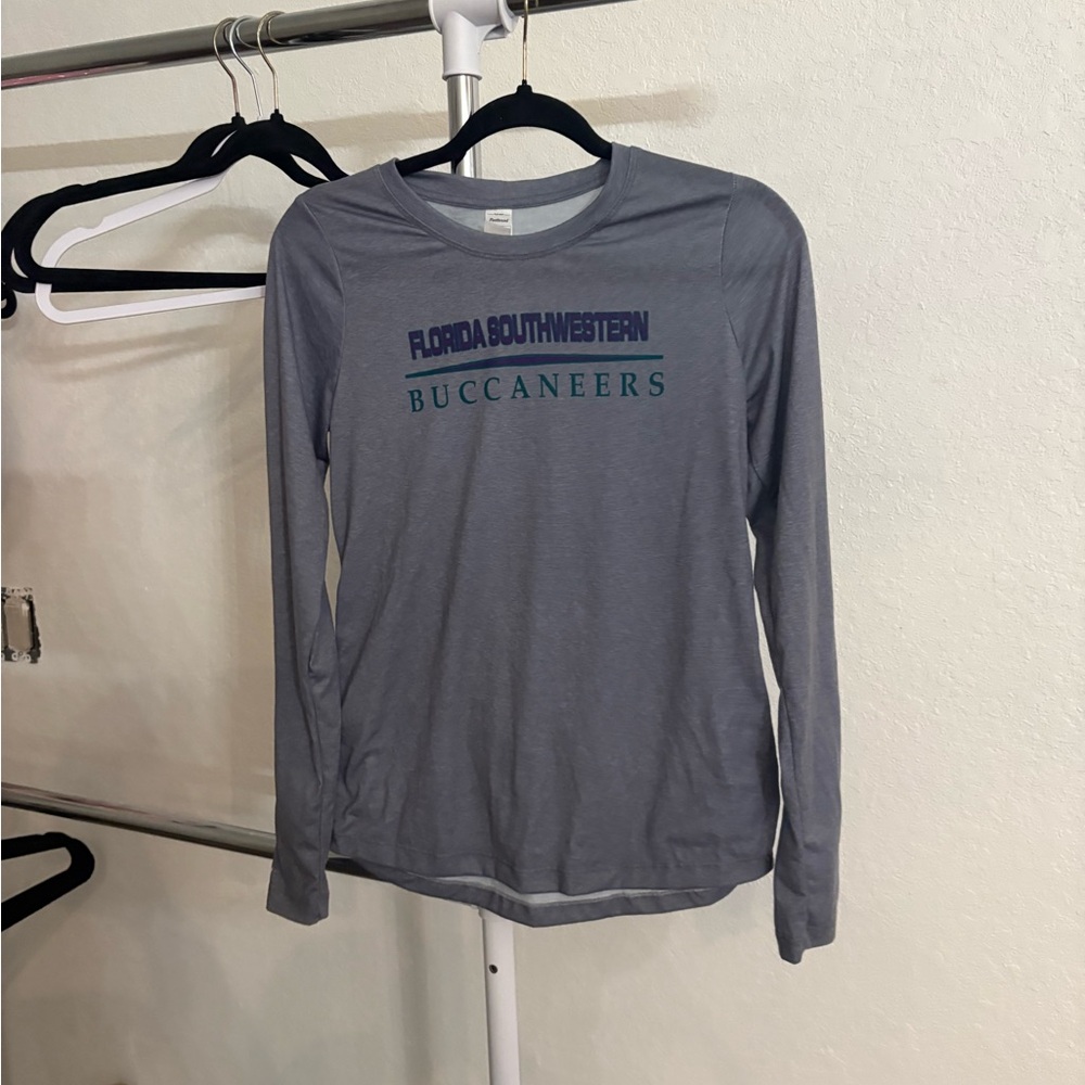 Gray Long Sleeve Buccaneers Tee